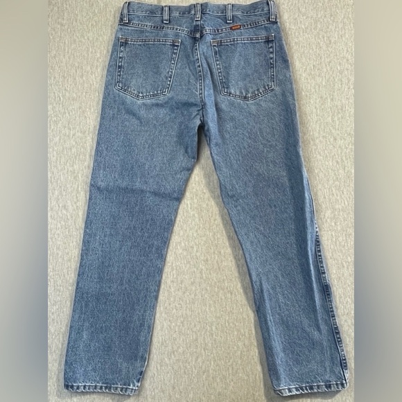 Vintage Rustler Jeans Men’s Size 36 x 30 Straight Leg Dad Blue - Picture 2 of 14